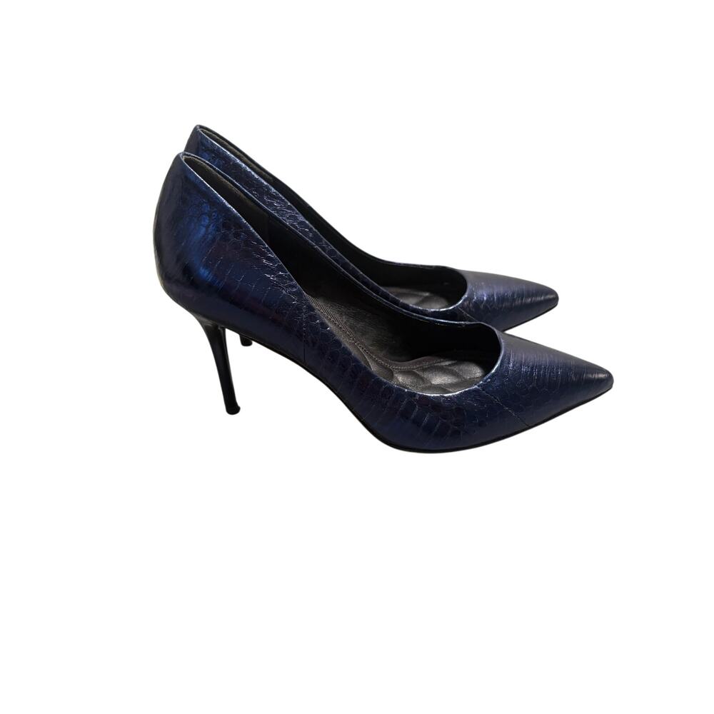Brian Atwood Blue w/ Snake Skin Pattern size 6.5